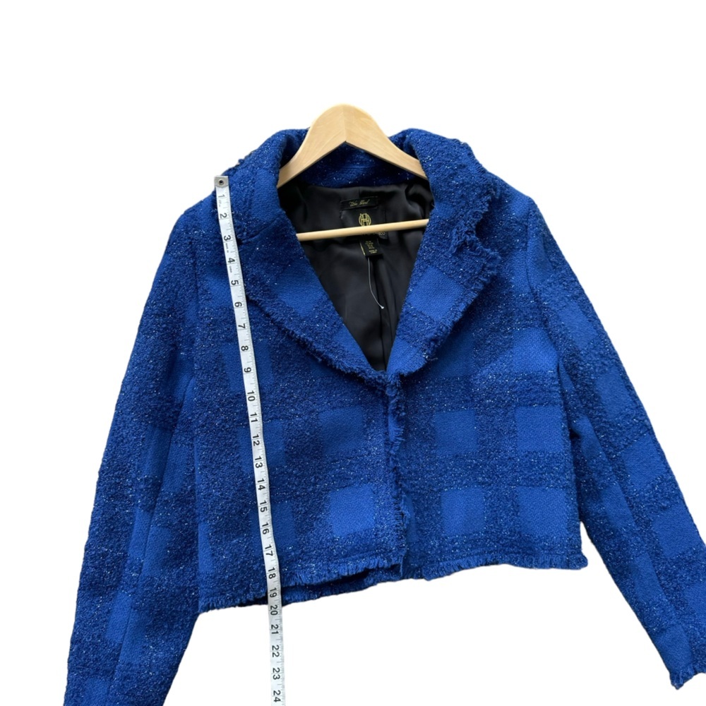House of Harlow 1960‎ Womens 2pc Blue Wool Tweed Blazer & Skirt(Skort) Set Sz. M - Picture 16 of 16